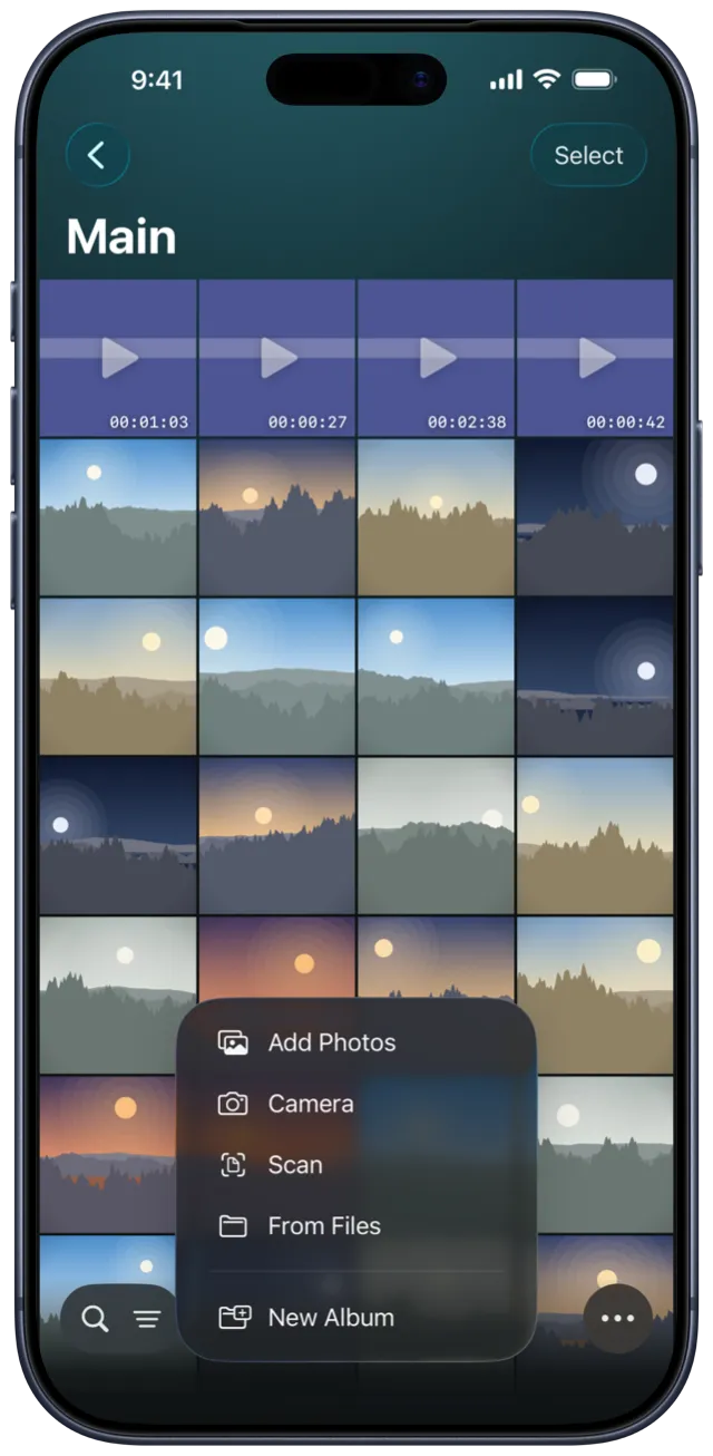 Photos, files, the camera and a document scanner — SilentBox