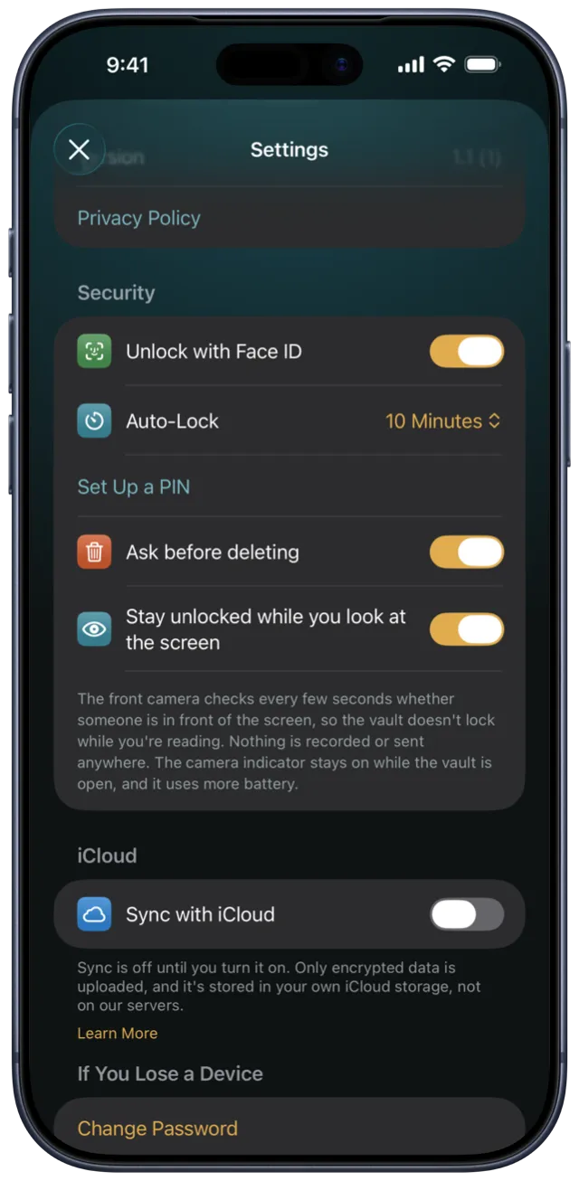 Face ID opens it, and it stays open while you read — SilentBox