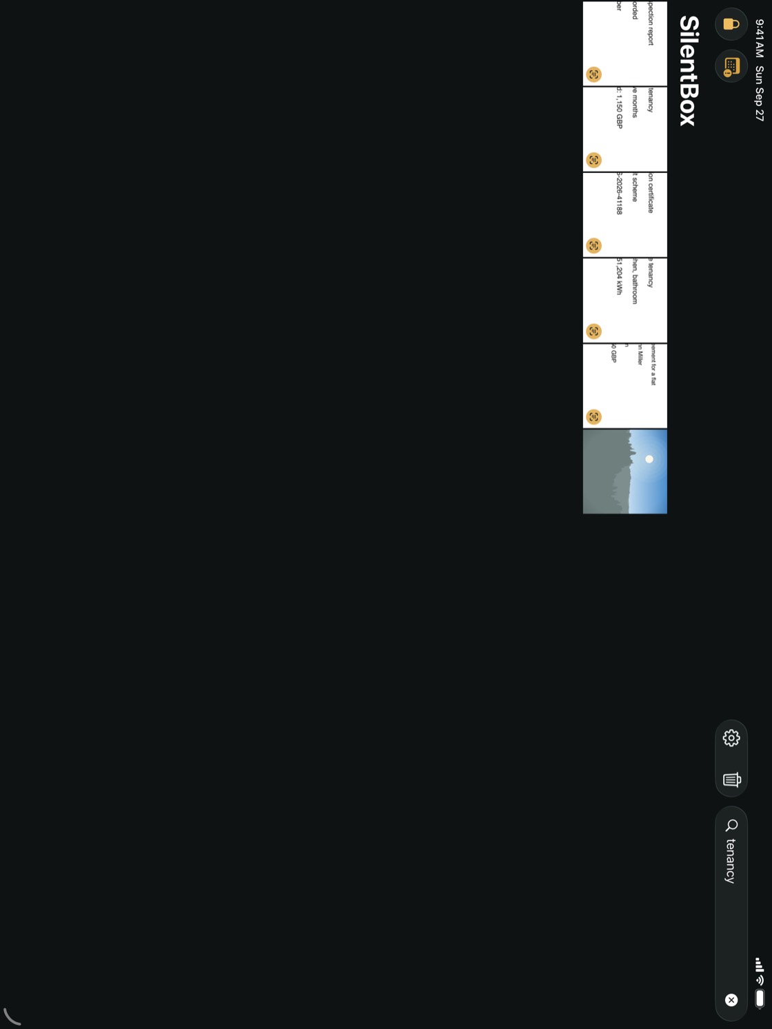 SilentBox on iPad