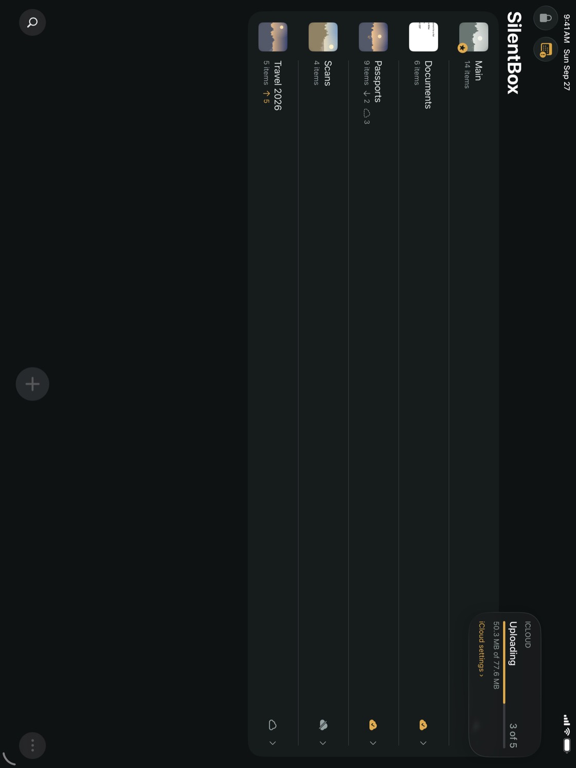 SilentBox on iPad