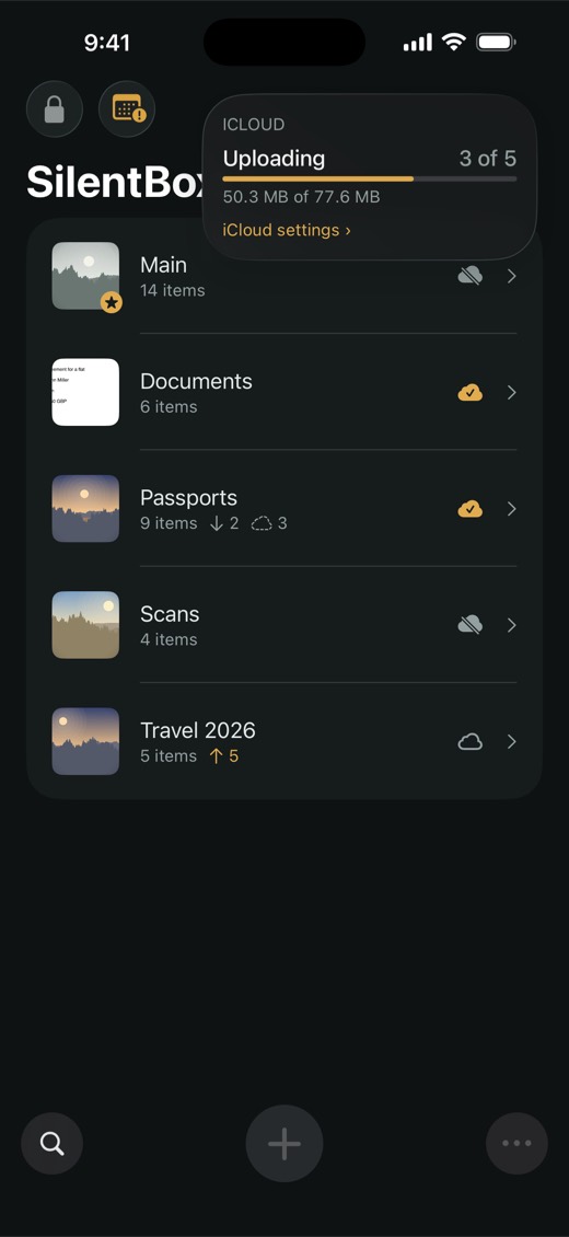 SilentBox on iPhone